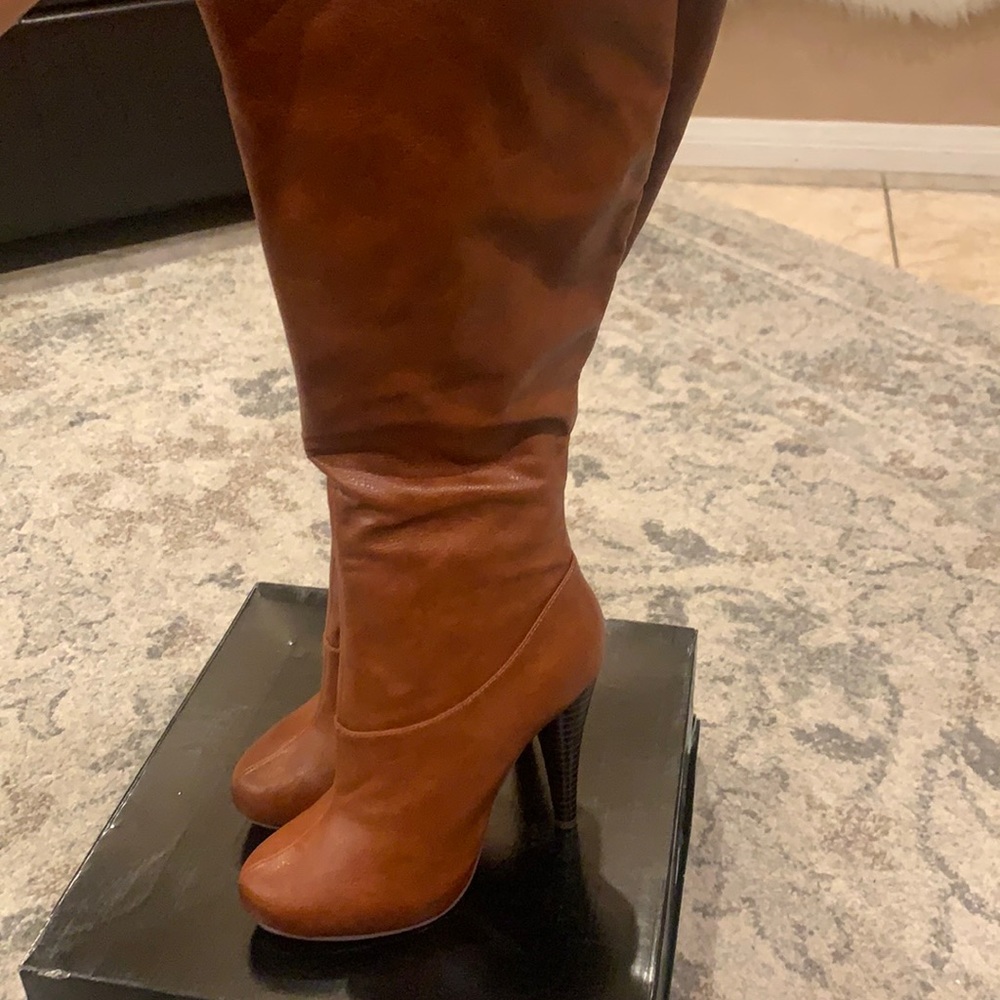 Just Fab tall platform boots size 8